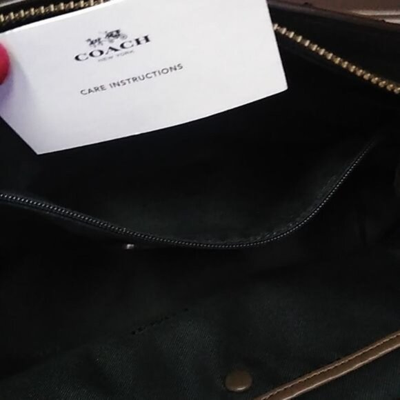 Coach 12117 Swagger 27 Pebble Leather Satchel in DKLIQ Fatigue - Picture 10 of 12